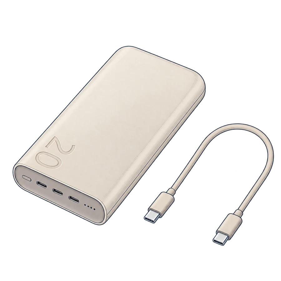 Farbige Produktillustration zur Kategorie Powerbank